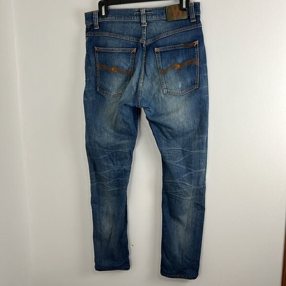 Classic Denim Slim Straight Jeans for Men - Picture 8 of 13